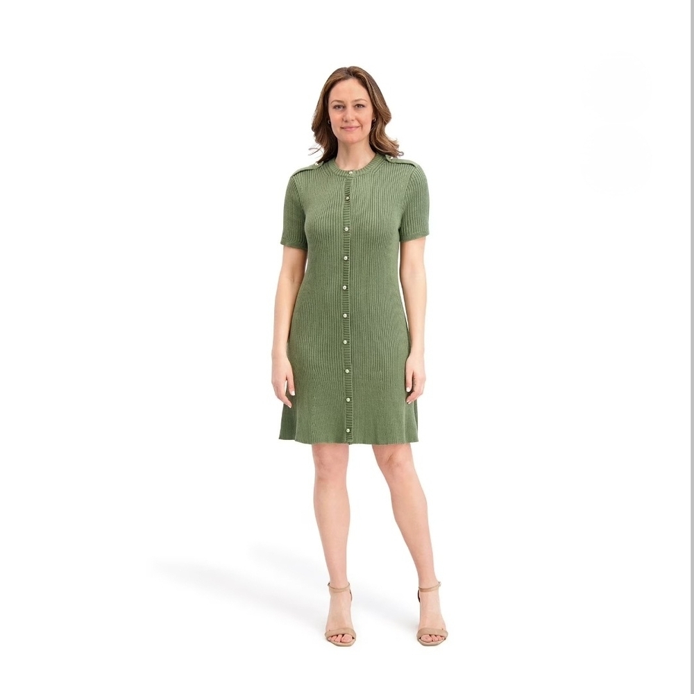 French Connection Olive Short Sleeve Dress